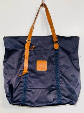 Large Navy and Tan Tote Bag by Bric’s